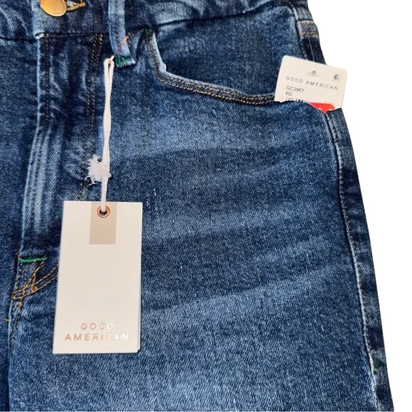 NWT GOOD AMERICAN Good Classic Jeans Indigo Dark Blue Size 6/28 BRAND NEW - Picture 5 of 13